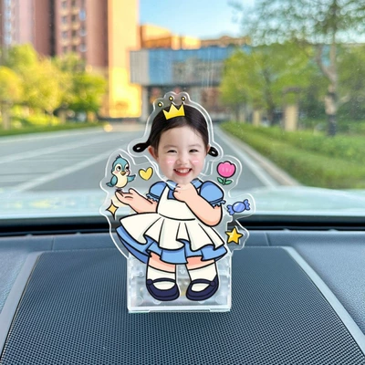 Car ornaments: ornaments solar photo car - vehicle-mounted-solar-battery-dual-use-model-single-person-shaking-head-f49-model