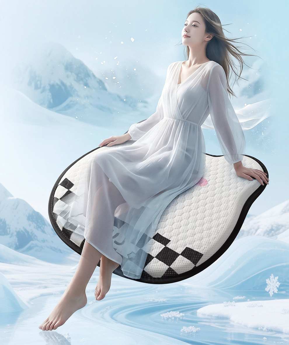 Summer Honeycomb Gel Car Seat Cushion Office Ice Silk Chair Cushion Cartoon Butt Cushion Gel Breathable Seat Cooling Cushion
