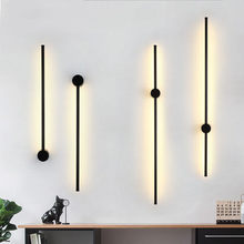 室內長條創意LED長壁燈 現代簡約北歐客廳沙發背景旋轉卧室床頭燈