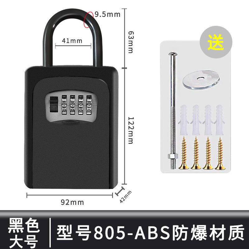 Caja de llaves con contraseña para pared, uso en B&B, obra, puerta antirrobo, seguridad e ingeniería
