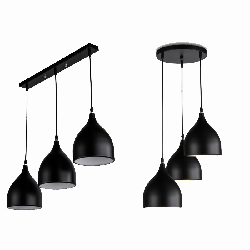 Lámparas personales de la atmósfera elegante bar de moda nórdico moderno simple lámpara de mesa del comedor lámpara de mesa doméstica simple tres cabezas