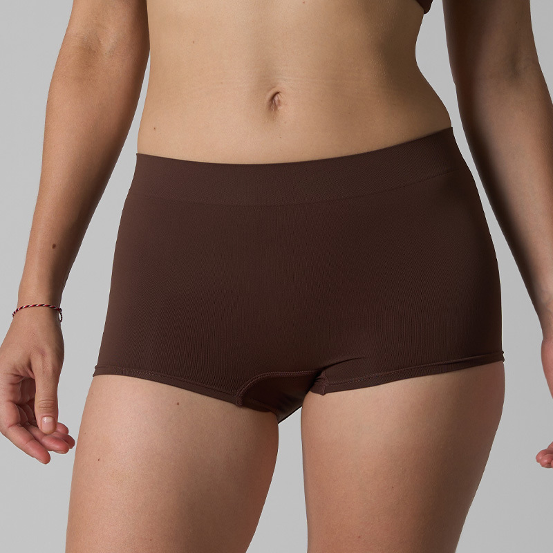 Seamless soft smooth boy shorts seamless soft high waist bottoming sports seamless underwear