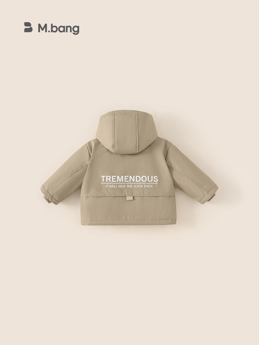 Yoobao ropa infantil otoño invierno ropa de trabajo para niños abrigado nuevo niño invierno chaqueta con capuchona caliente ropa de algodón para niños