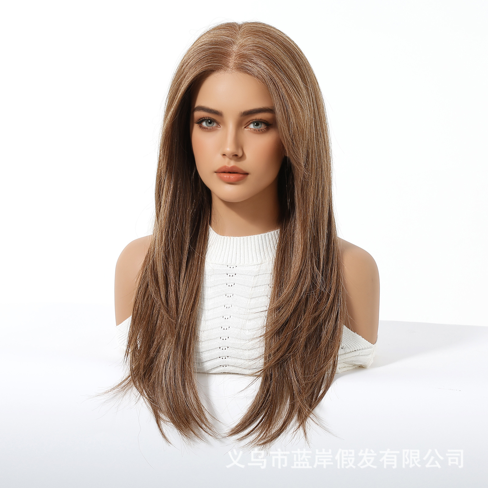 Nuevo estilo transfronterizo estilo europeo y americano 13*6 peluca de encaje de área grande a voluntad, punto de fábrica marrón de alto nivel