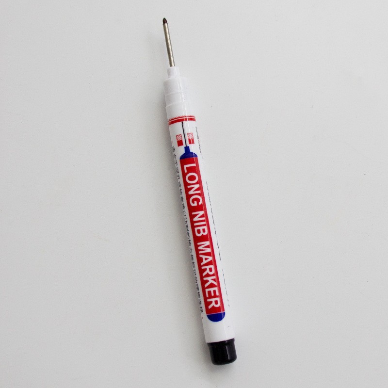 Pluma de marcado de cabeza larga para carpintería alargada pluma de marcado aceitosa de secado rápido hardware Instalación de baño azulejo punzonado pluma de marcado