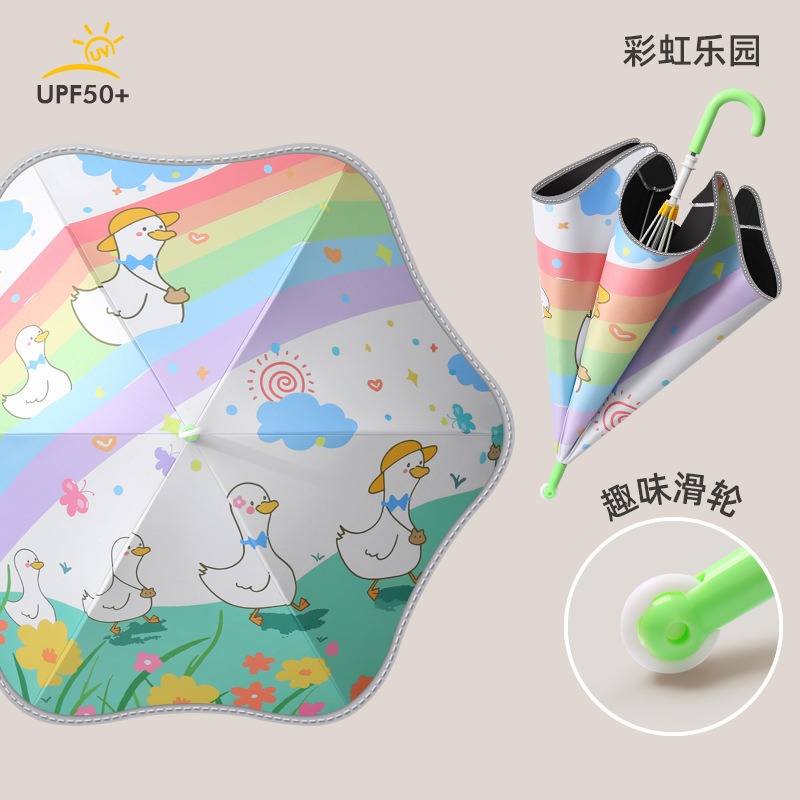 Paraguas Infantil con Recubrimiento Negro Vinilo, Acero y Plástico Impermeable, Protección UV para Escuela e Infantiles image 54