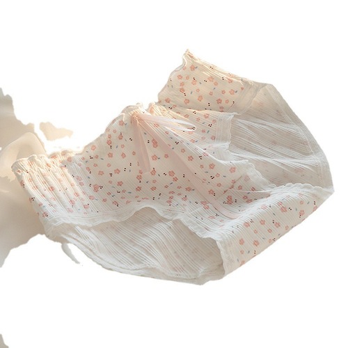 Sweet bow underwear for women wholesale floral threaded pants pure cotton crotch mid-waist bag buttocks student girl briefs