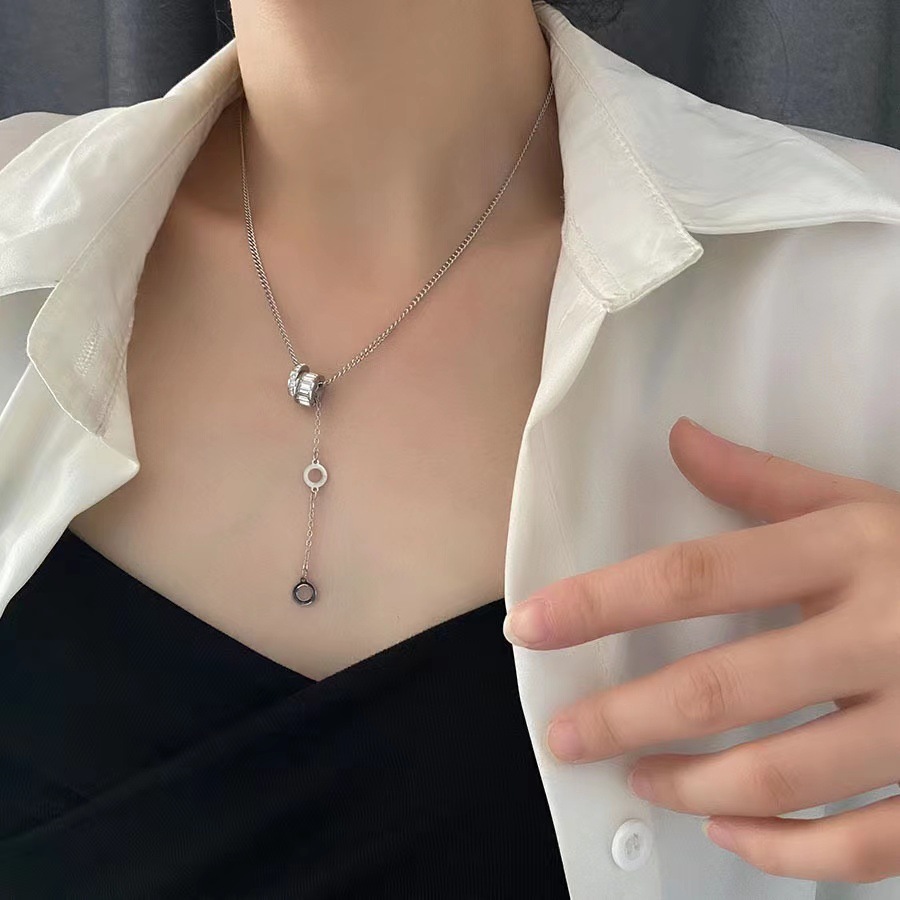 1 Piece Simple Style Geometric Titanium Steel Plating Necklace_colorza_2