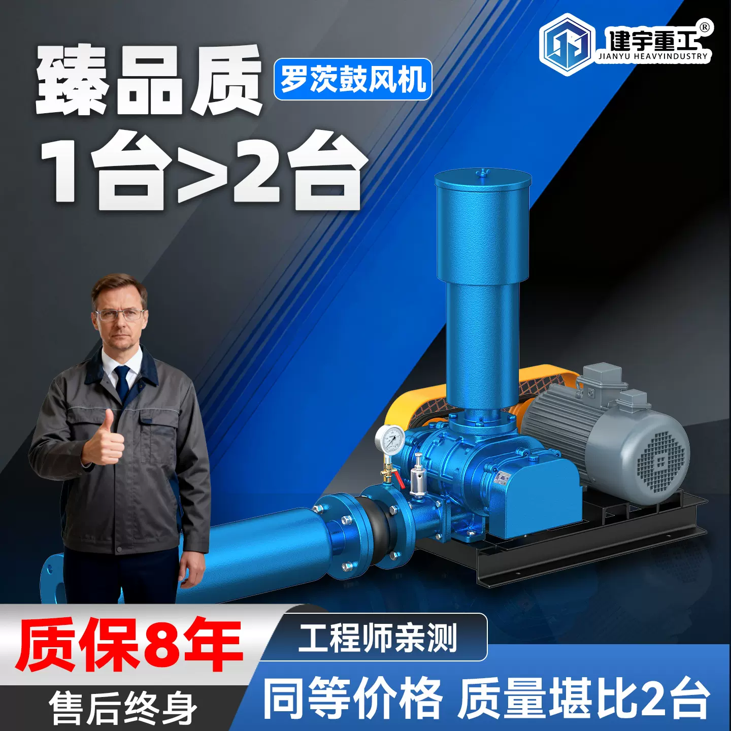 罗茨风机污水处理生活化工专用厂家直供三叶鼓风机工业罗茨风机