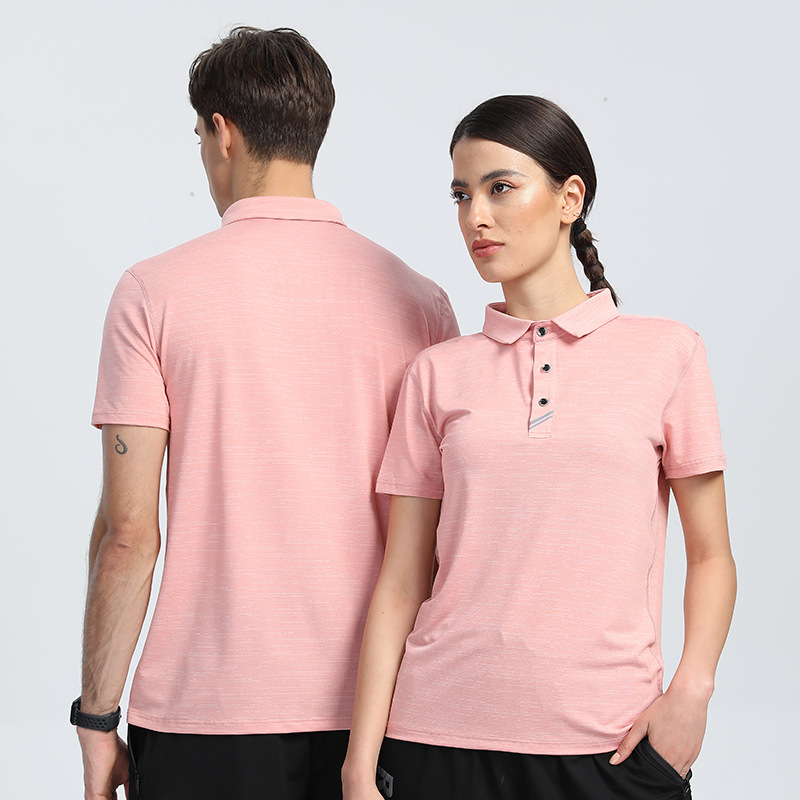 Cruz-frontera floral malla deportes Polo camisa casual raya reflectante versión de luz multi-color de secado rápido solapa manga corta sudor-absorbente superior