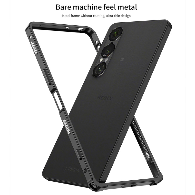 Cross-Border Applicable Sony Xperia 1Vil Seahorse Buckle Frame Phone Case Aluminum Alloy Supercar Heat Dissipation Anti-Drop Cover