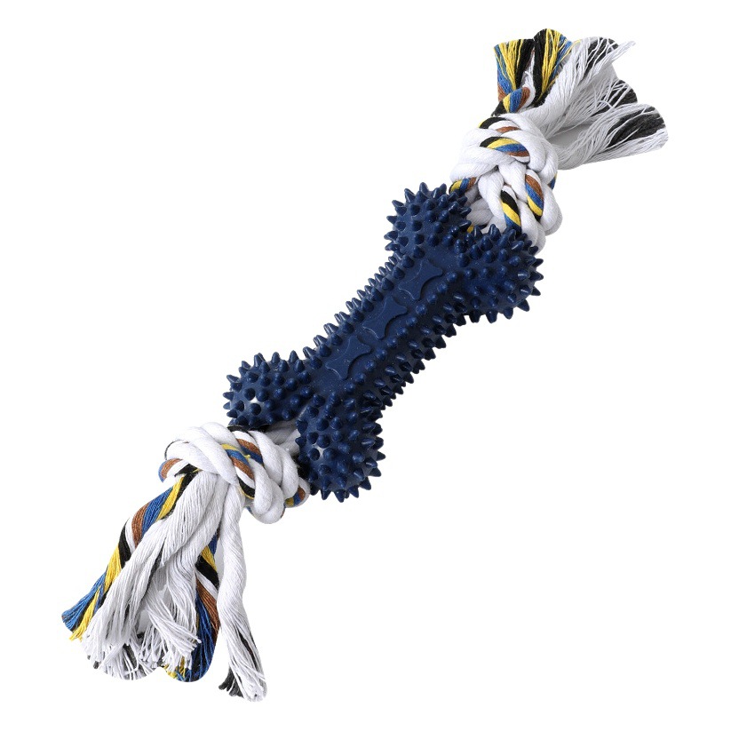 Juguete masticable portátil de cuerda de algodón con forma de hueso pequeño ZTPR, juguete para perros duradero para la dentición, juguete interactivo de entrenamiento para mascotas al por mayor.