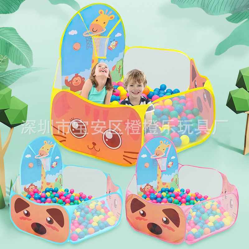 Juego de tienda de campaña de los niños transfronterizos Casa de dibujos animados tiro plegable océano bola piscina jirafa tienda Casa de juguete