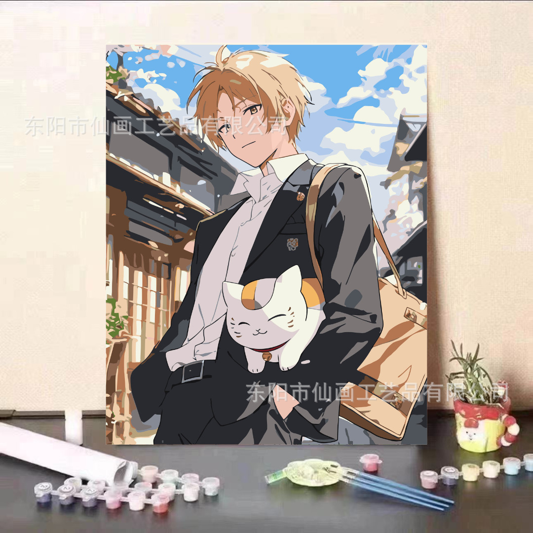 Guardia dulce serie de animación de pintura al óleo digital DIY moderna minimalista para niños fábricas de pintura al óleo de relleno al por mayor