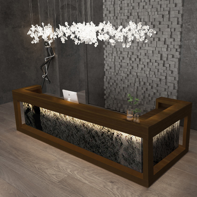 Retro Chinese Cashier Desk Art Front Desk Foot Bath Shop Health House Tea Room Homestay Tavern-Ji Feng Shop Bar