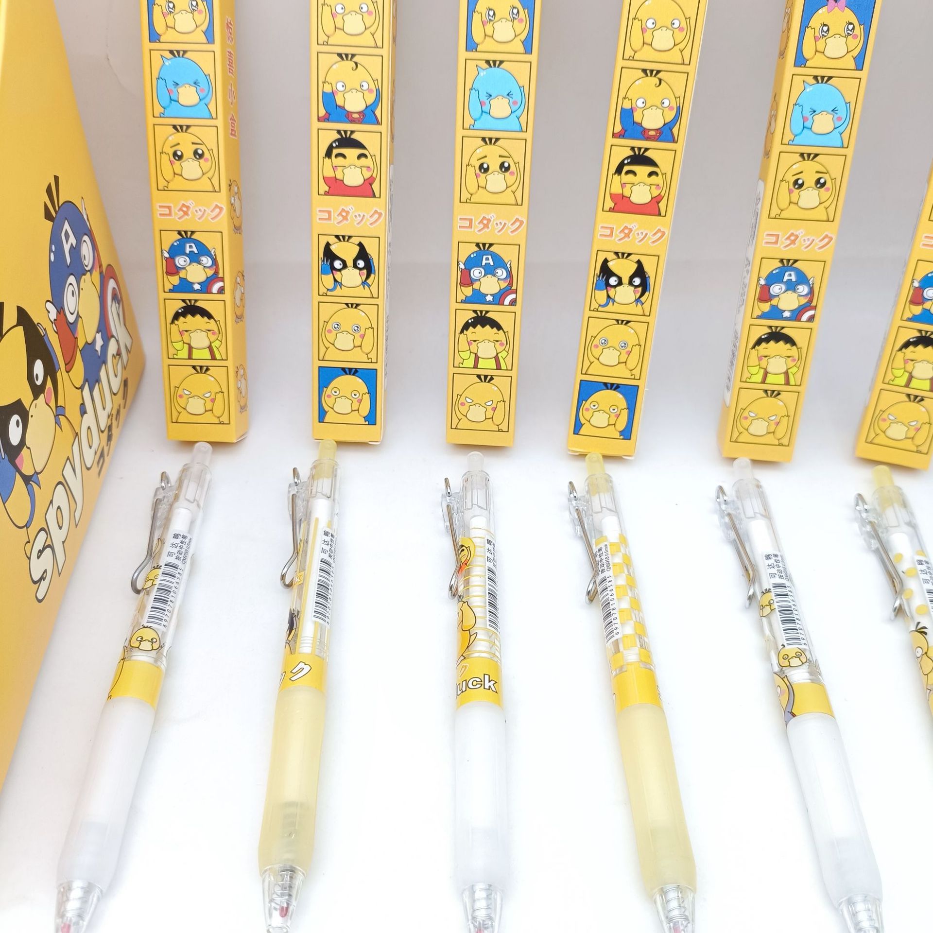 Caricatura canada pato creativa caja ciega lápiz para estudiantes de primaria y secundaria escribiendo lápiz neutro de alto valor facial animación bidimensional pulsación lápiz