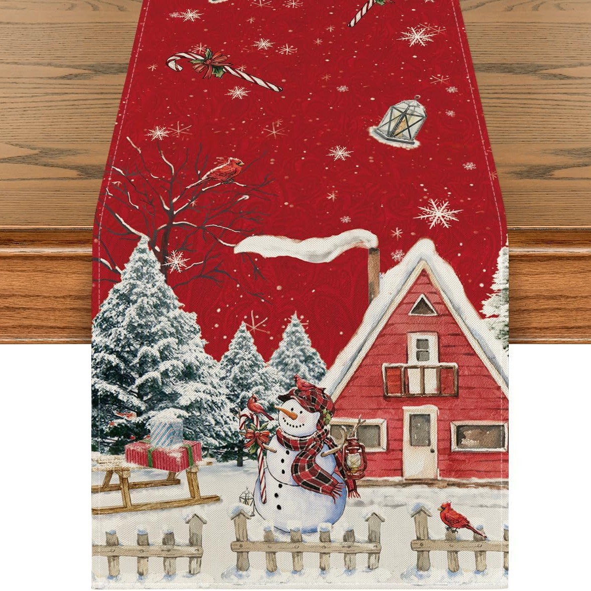 Transfronterizo 2024 Amazon nuevo muñeco de nieve de Navidad Santa linas bandejas de mesa bandejas de mesa de comedor de té
