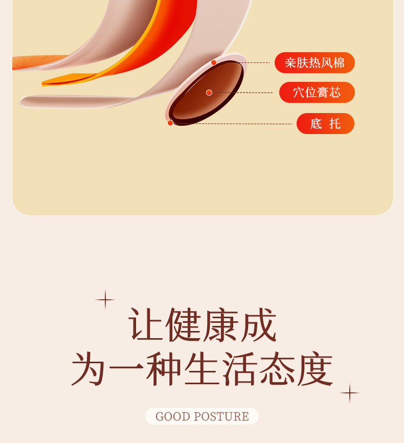 Shen Ling Bai Zhu Moxibustion Belly Patch Self-Heating Mugwort Navel Sticker 3 Patches Per Box in use