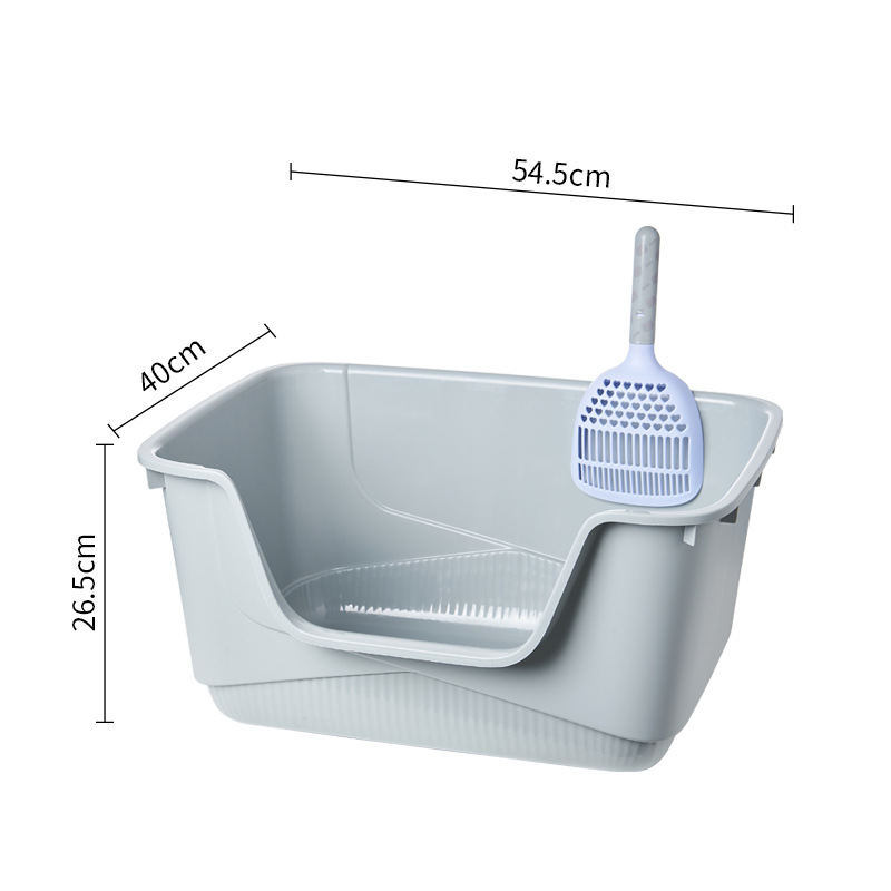 Lavabo de arena personalizado para gatos de gran tamaño anti-salpicaduras inodoro para gatos Big Mac extragrande lavabo engrosado para gatos con pala de arena para gatos