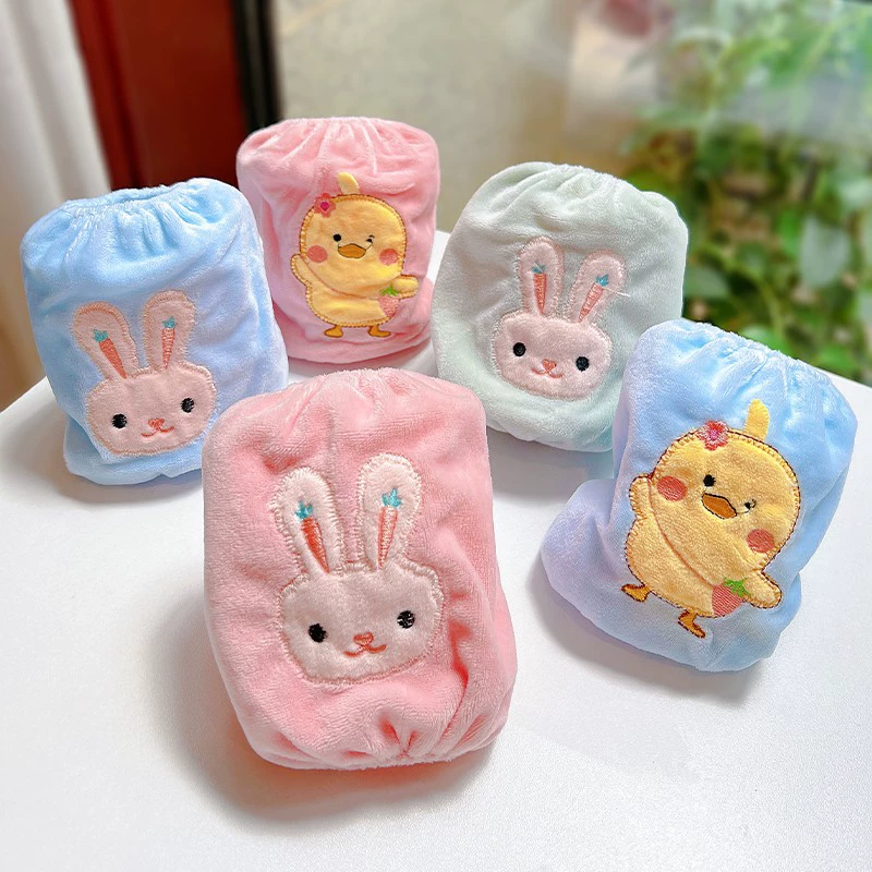 Детские рукава осень и зима Дети Мальчики Девочки Плюшевые короткие милые мультфильм рукава