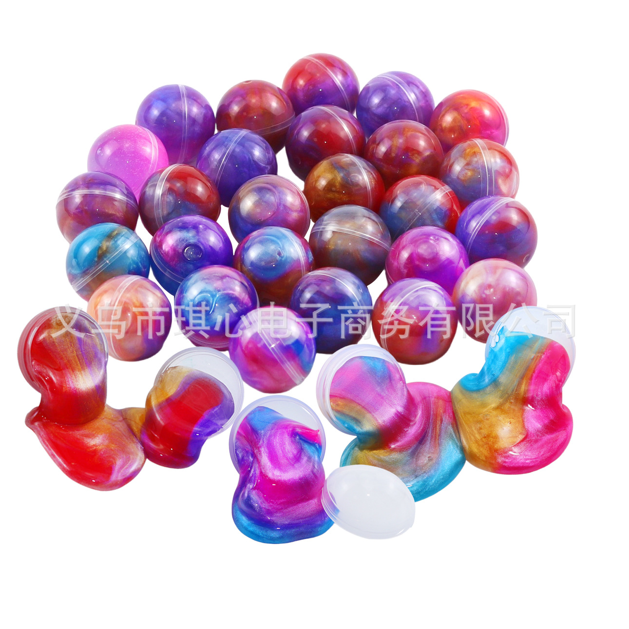 Cross-Border Space Pearlescent Slime Starry Sky Crystal Slime Plasticine Colorful Ball Colored Mud Toy Manufacturer