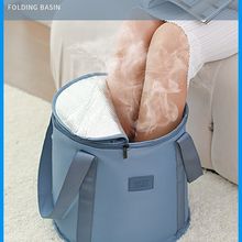 泡脚桶可折叠泡脚袋便携式旅行洗脸盆带盖宿舍水盆神器保温过小腿