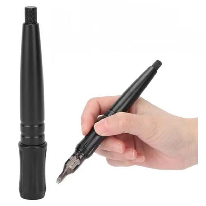 Danhui aluminum alloy black handmade tattoo pen semi-permanent one-piece needle tattoo embroidery handmade pen cutting line fog pen