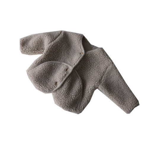 Winter children's plus velvet and thickened sherpa jackets for boys and girls, warm tops for outer wear, cardigans, Korean style children's clothing