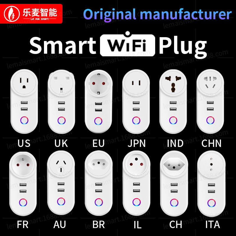 US UK Tuya WIFI Plug Works with Alexa Google Home Amazon EU
