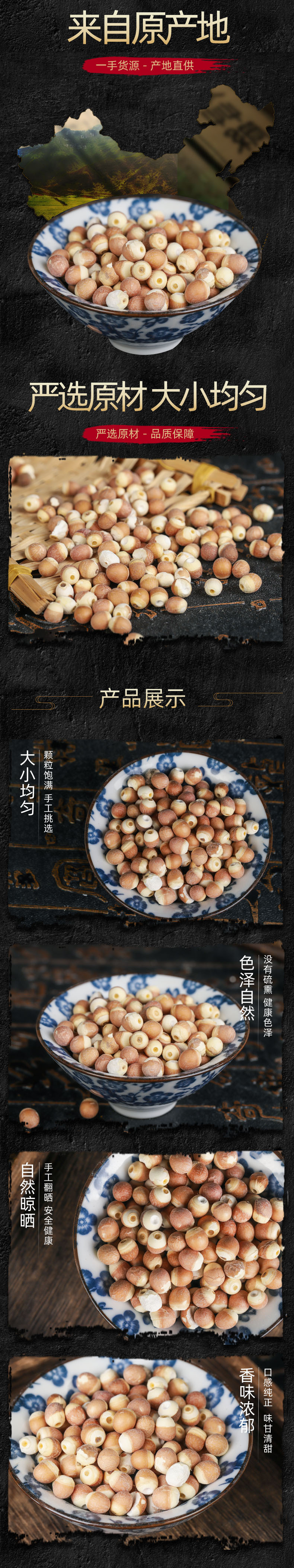 Qian Shi (Euryale ferox) — Dried Gorgon Nut Seeds, Zhaoqing Guangdong, 500g overview