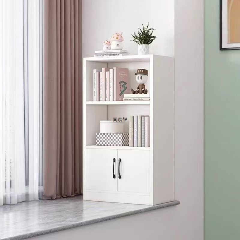 Solid Wood Bookcase Children's Home Bookshelf Solid Wood Bay Window Cabinet Multi-Layer Integrated Multi-Functional Bedroom Living Room Storage Cabinet