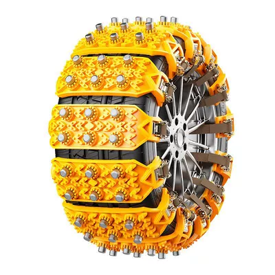 Sedans, Suvs, Universal for Winter | Tire snow chain - yellow-6-nail-double-row-track-1-piece