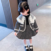 Spring autumn children's jacket girl's, set, Chanel style, western style