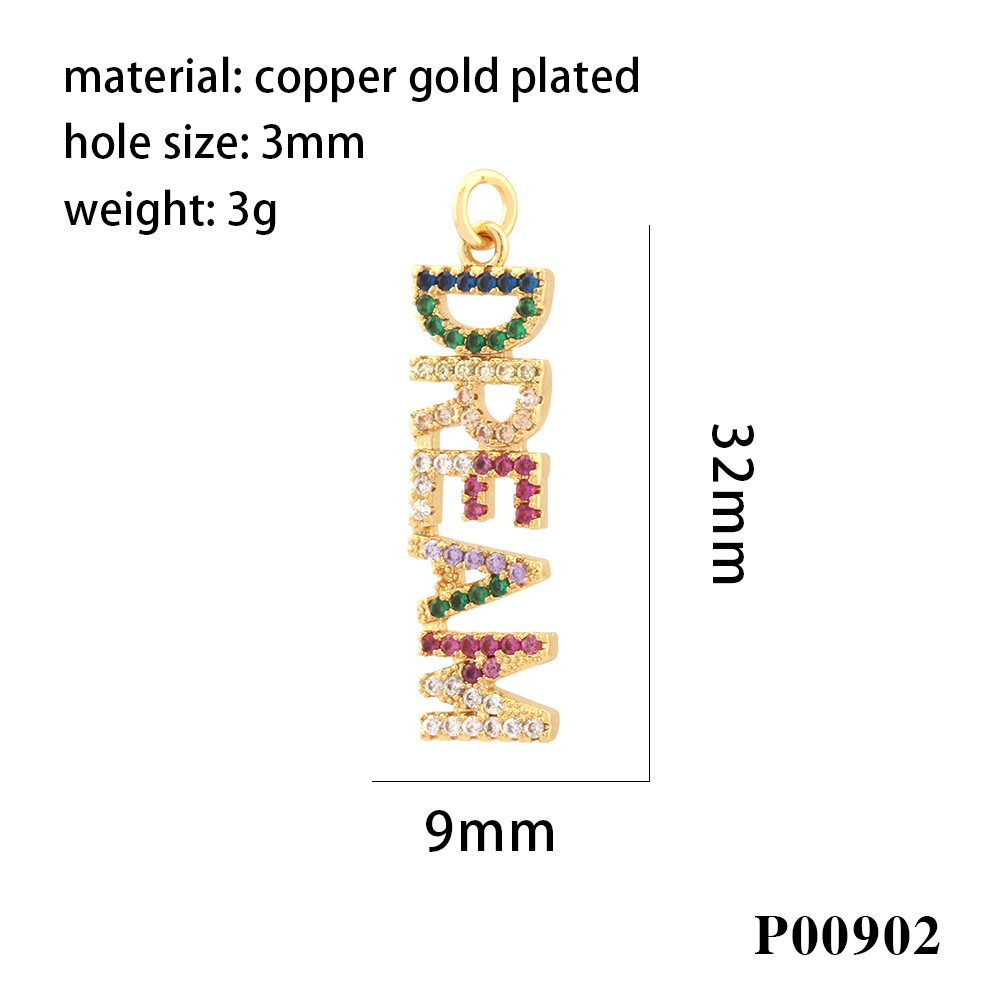 2g Weight Pendant Jewelry Making Type 16 * 19mm Jewelry Making Size Zircon Inlay Material DIY Jewelry Accessories Classification 1 Piece Quantity Copper Material Letter, Moon Pattern All Seasons Season Simple Style Style 1 Piece 16 * 19mm Copper Zircon Letter Moon Pendant 8