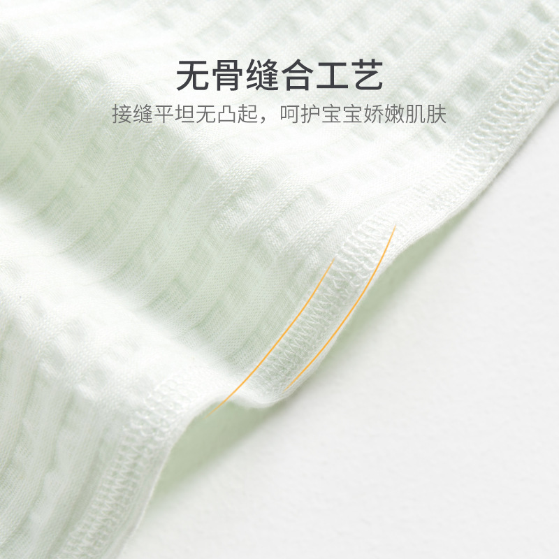 Bebé mono primavera y otoño verano manga larga delgada ropa de recién nacido Ropa de verano entrepierna abierta aire acondicionado masculino y femenino bebé mameluco image 4