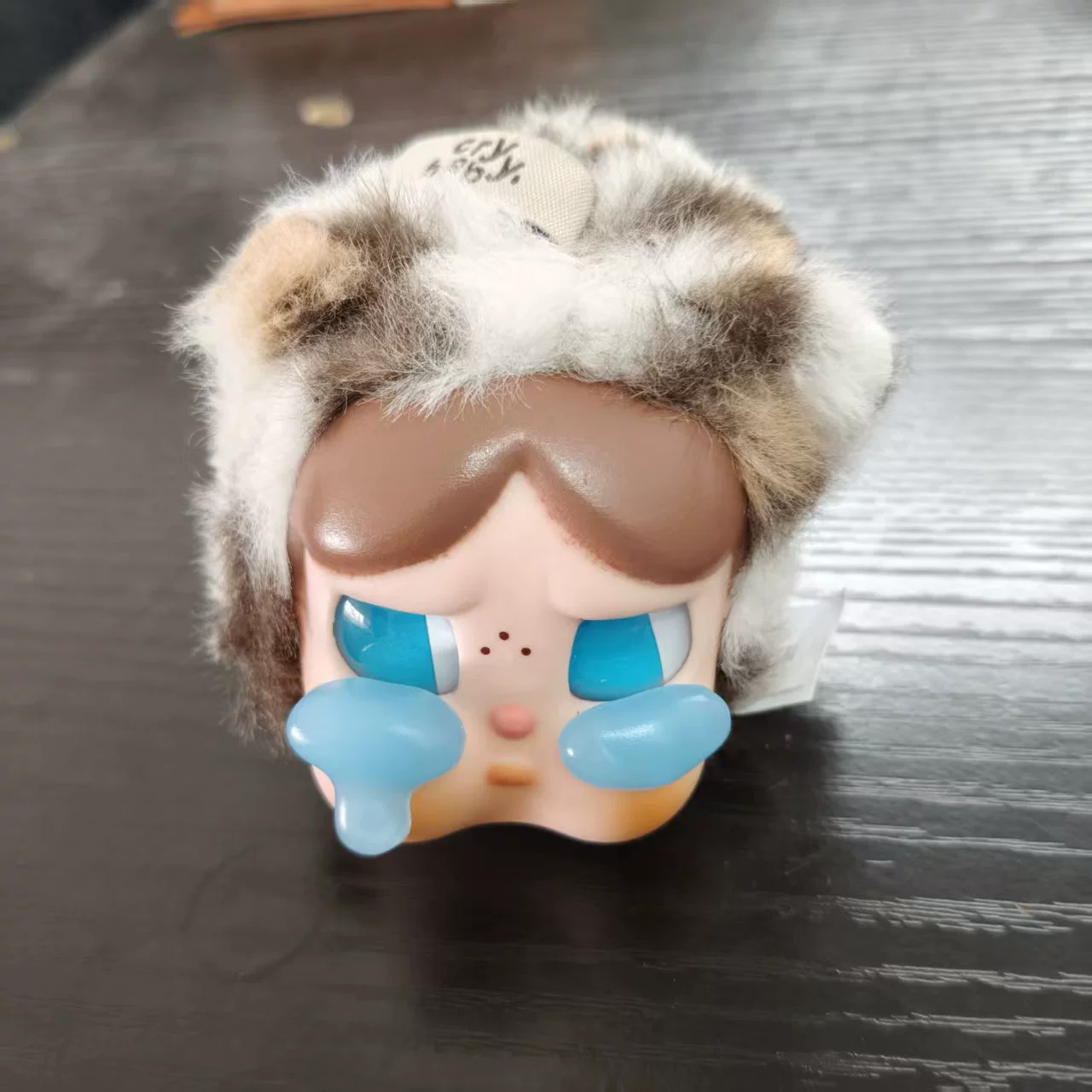 Vinyl Plush Pendant (CRYBABY) Leopard Cat Series — Blind Box Collectible, Cute Crying Baby
