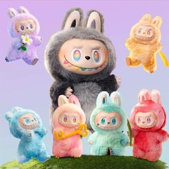 labubu3.0前方高能三代拉布布马卡龙搪胶隐藏盲盒摆摊小玩具女孩