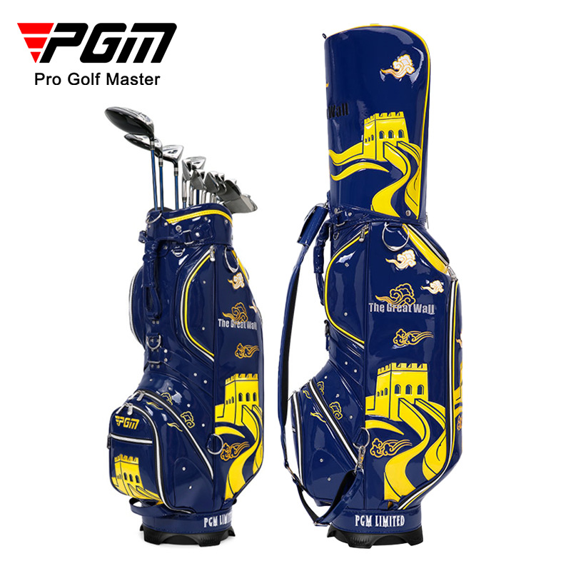 Túi golf PGM cao cấp chống nước thêu Vạn Lý Trường Thành phong cách quốc gia — QB140-màu xanh đậm