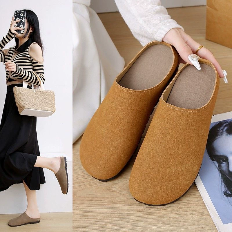 Birkener туфли Мюллер половинные тапочки для мужчин и женщин, носятся на лето весной 2025 новый толстый дном ленивый один педаль Баотоу тапочки