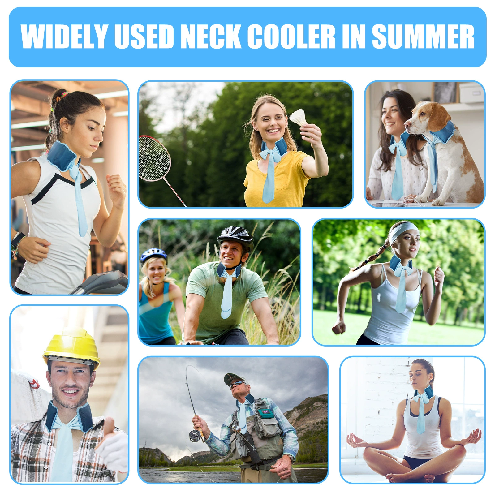 Cooling neckerchief, sports ice bag, scarf, cold compress, protective gear