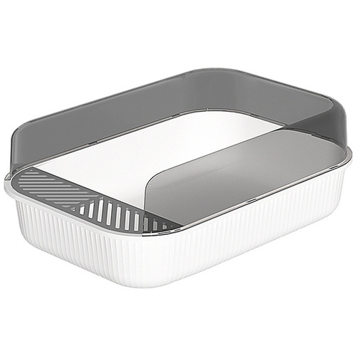 Custom Sticker Litter Box Semi-closed Cat Toilet Logo Branding Processing Cat Supplies Anti- Splash Extra Large