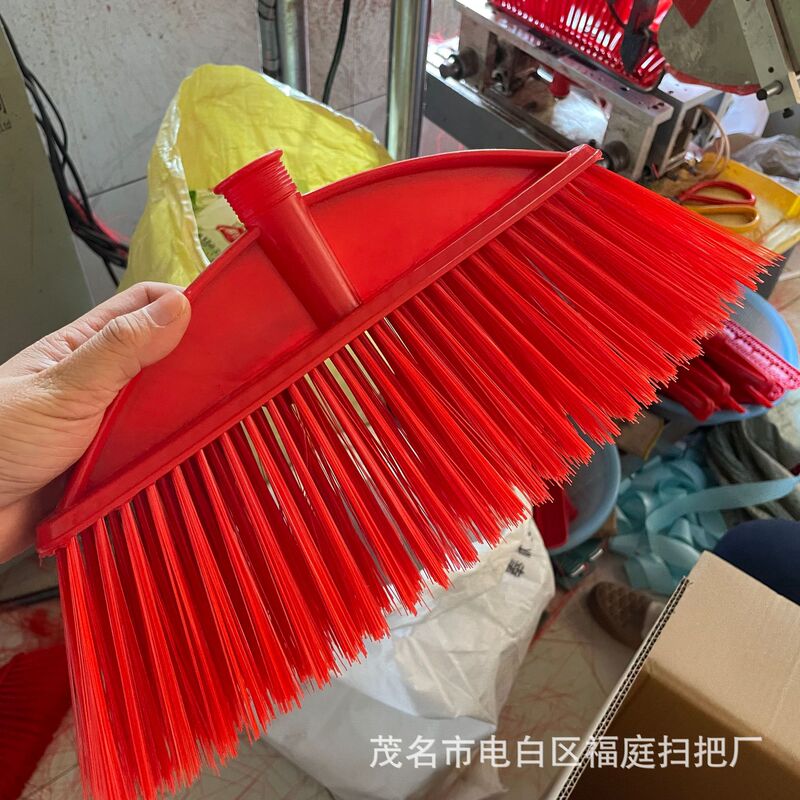 Lotus Hard-Bristle Ice Silk Broom Wholesale for Household Use, Suitable for Sweeping Gravel and Hard Objects on Floors, Outdoor Roads, and Courtyards, Made of Thickened Material