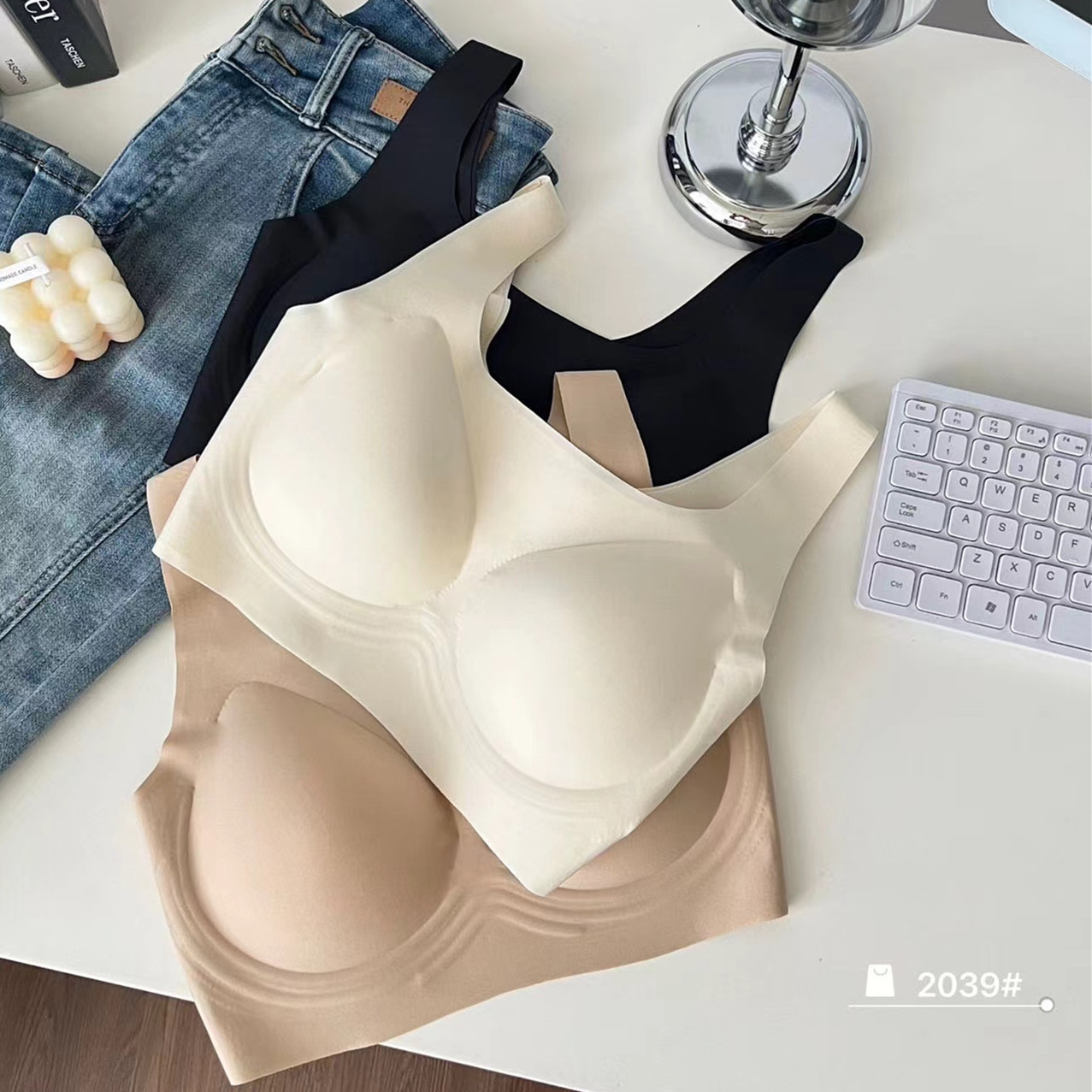 Nuevo sin marcas delgado gran taza delgada gran sujetador hermoso color de piel opaca ropa interior de sostén invisible para mujeres de verano