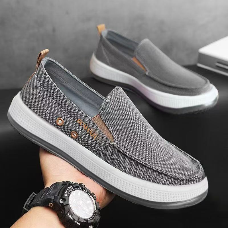 2025 Spring and Summer New Casual Men's Shoes, Trendy and Versatile Sailing Shoes, Breathable, Wear-Resistant, Lightweight Canvas Shoes