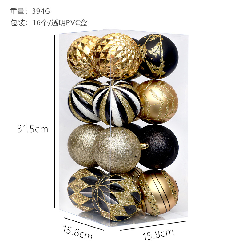 Transfronteriza nuevas decoraciones de Navidad 8CM/16 boutique pintado bolas de Navidad traje adornos de árbol de Navidad