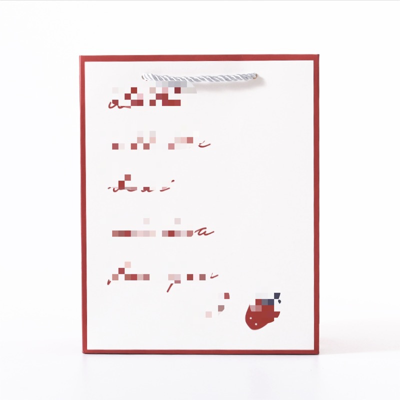 Xiaoying 748-4 핸드백, 고품질 흰색 판지, 14x7x15