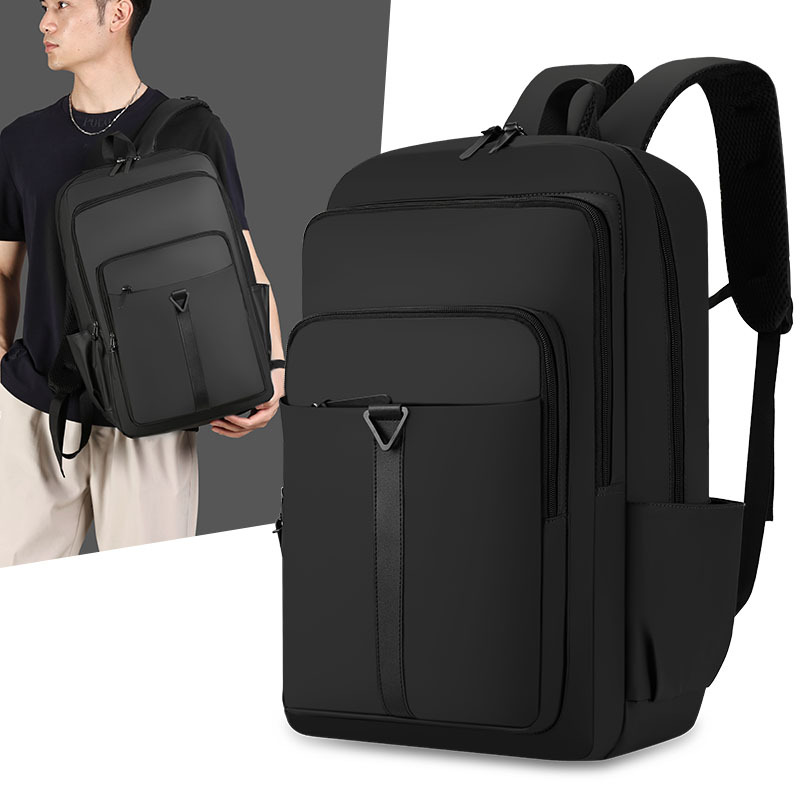 Mochila escolar para estudiantes universitarios de la marca de moda transfronteriza Mochila negra de gran capacidad casual Mochila para hombres de comercio exterior Mochila de viaje