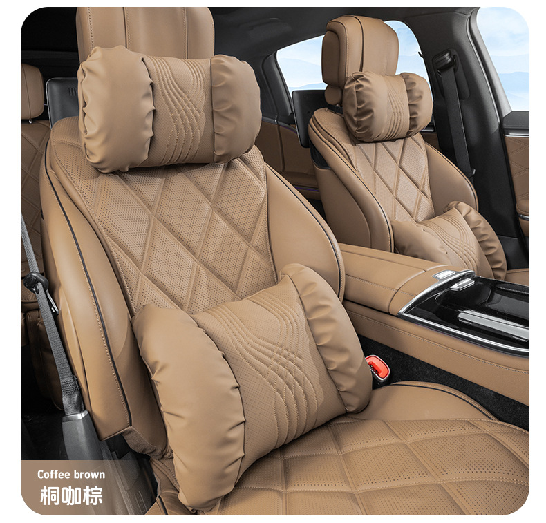 Cross-border Explosions Car Headrest Lumbar Car Seat Headrest Advanced Sense Comfortable Cloud Cotton Car Neck Pillow