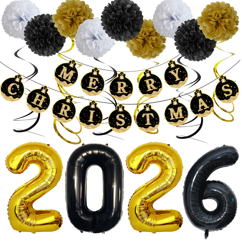 Globo de Navidad globo suministros decoración transfronteriza combinación de película de aluminio digital fiesta de Navidad globo al por mayor