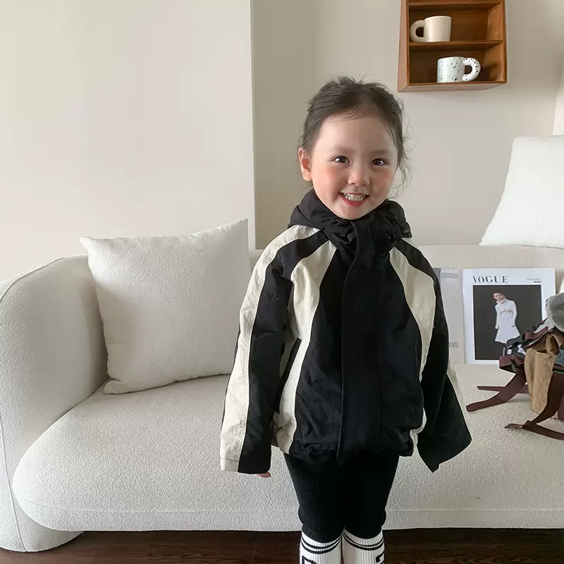 【清仓款】儿童韩版冲锋衣外套秋季新款男女童运动夹克开衫宝宝风